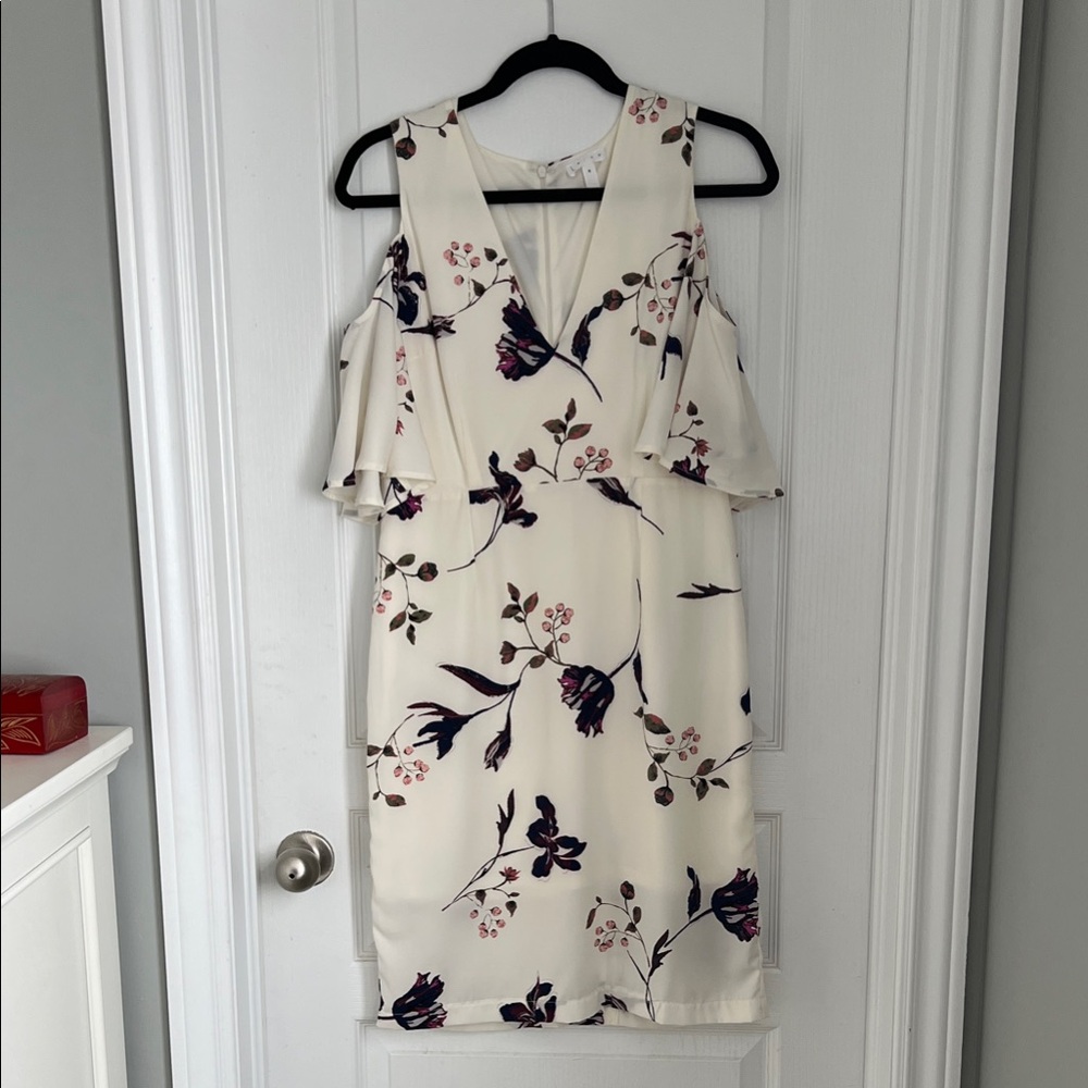 Leith Cream Floral Midi Dress